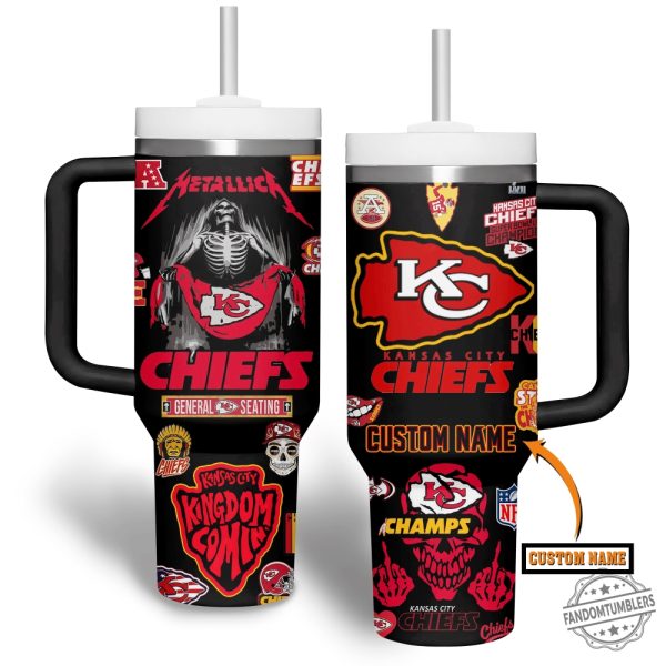Metallic City Chiefs Super Bowl 2025 Champions 40Oz Stanley Cup fandomtumblers 1