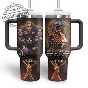 Freddie Mercury Music Stanley Cup 40 Oz Tumbler With Handle fandomtumblers 3 1