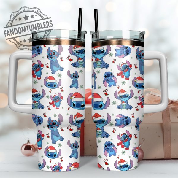Disney Stitch Christmas Gift Stanley Cup 40 Oz Tumbler With Handle fandomtumblers 2 1