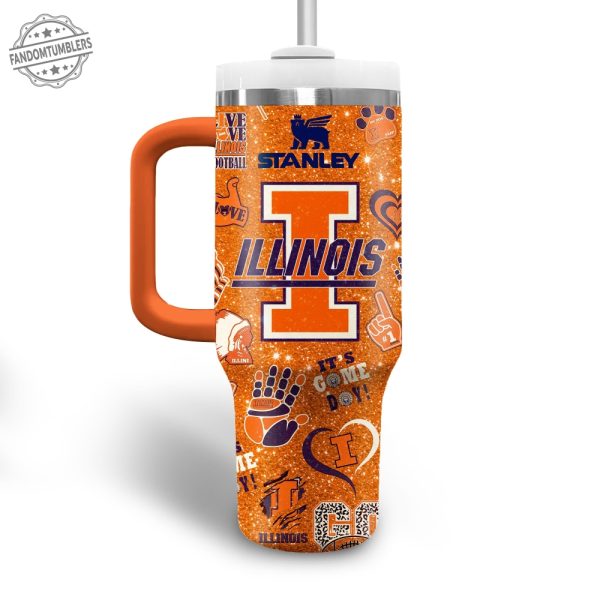 Illinois Fighting Illini Ncaa Sports Stanley Cup 40 Oz Tumbler With Handle fandomtumblers 2