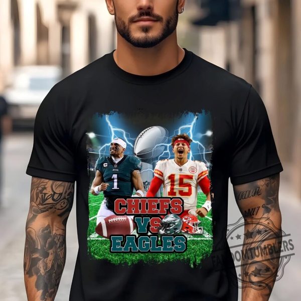 Chiefs Vs Eagles Super Bowl 2025 Shirt fandomtumblers 1