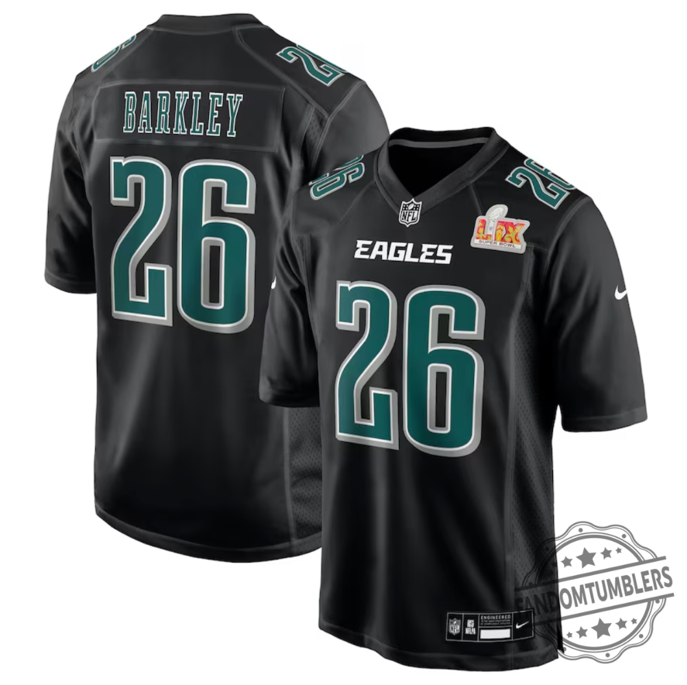 Saquon Barkley Eagles Nike Super Bowl Lix Game Jersey 4 Saquon Barkley Eagles Nike Super Bowl LIX Game Jersey